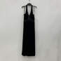 NWT Womens Black Beaded Pageant Sleeveless Halter Neck Maxi Dress Size 16W image number 1