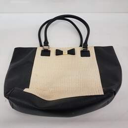 Kate Spade Renny Drive Francis Straw & Leather Tote Handbag