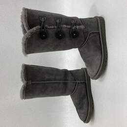 Womens Gray Australia Bailey Button Triplet Suede 1873 Winter Boots Size 6 alternative image