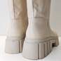Zara Chunky Leather White Riding Boot Women US 11 EU 41 image number 5