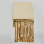 STANLEY ROBERTS Gold Plated Stainless Flatware 6 Pieces GOLDEN ROGET IOB image number 1
