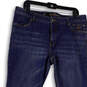 Mens Blue Medium Wash Mid-Rise Pockets Stretch Denim Wide Leg Jeans Size 16 image number 3