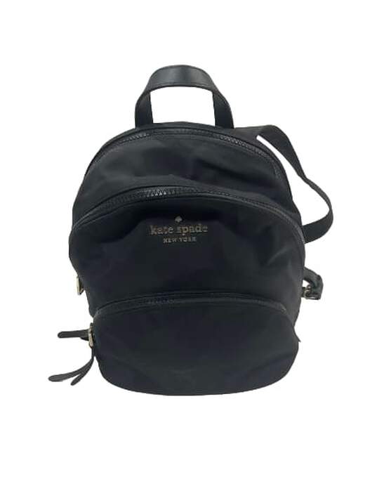 Nylon New York Karissa Backpack in Black with Gold image number 1