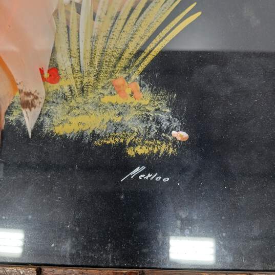 Pair of Framed Mexican Feather Art Works image number 4