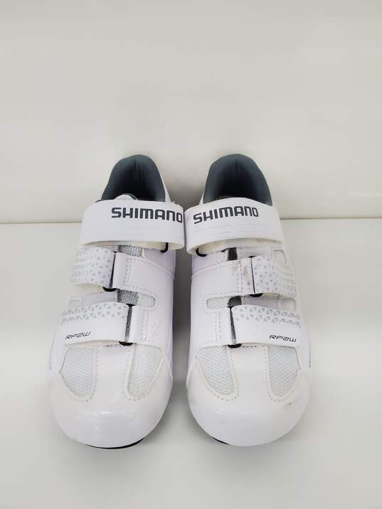 Used Shimano SH-RP3W  Women's Cycling Shoes White Size-6.5 image number 1