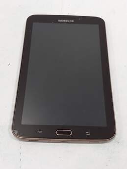 Rose Gold Tone Samsung Galaxy Tab 3 w/ Navy Blue Leather Case