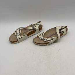 Birkenstock Womens White Open Toe Adjustable Buckle Strappy Sandals Size 6 alternative image