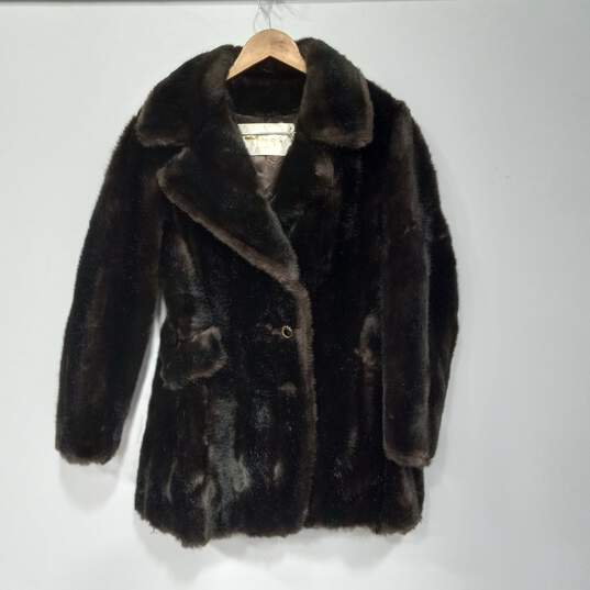 Henry's Women's Brown Faux Fur Coat image number 1