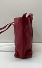 Tory Burch Leather Plaque Large Tote Red image number 3