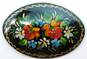 Vintage Russian Floral Hand Painted Brooches 13.2g image number 4