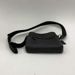 Mens Houston Flight Black Leather Adjustable Strap Messenger Crossbody Bag alternative image