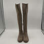 Womens VC-Bestan Gray Leather Side Zip Over The Knee Riding Boot Size 6.5 M image number 2