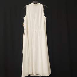 Anne Klein Women Ivory Textured Dress L NWT alternative image
