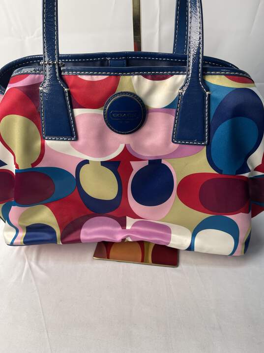 Certified Authentic  Coach Multicolor Tote Handbag image number 1