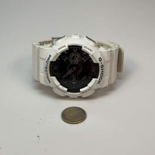 Designer Casio G-Shock White Adjustable Strap Round Dial Digital Wristwatch image number 3