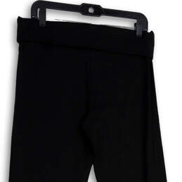 NWT Womens Black Flat Front Elastic Waist Straight Leg Trouser Pants Size L alternative image