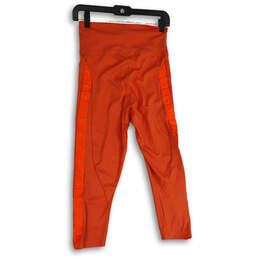 NWT Womens Orange Elastic Waist Pull-On Cropped Legging Size Small alternative image