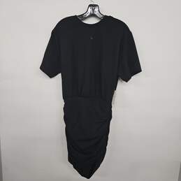 ABERCROMBIE & FITCH Black Ruched Short Sleeve Dress