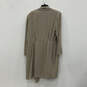 NWT Womens Beige Long Sleeve Notch Lapel Open Front Trench Coat Size 14 image number 2
