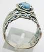 Or Paz Israel Sterling Silver London Blue Topaz Wrap Ring 6.5g image number 2