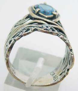 Or Paz Israel Sterling Silver London Blue Topaz Wrap Ring 6.5g alternative image