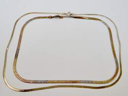 Sterling Silver Herringbone Mesh Omega Chain Necklaces 43.5g alternative image