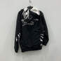 Mens Black Long Sleeve Pockets Hooded Full-Zip Windbreaker Jacket Size 2XL image number 2