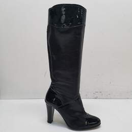 Reiss Black Leather Tall Knee High Boots Women's Size 38 EU/7.5 US