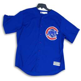 Genuine Merchandise Majestic Mens Blue Red Chicago Cubs #17 MLB Jersey Size XL