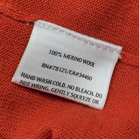 Eileen Fisher Orange Wool Cardigan Size S image number 4