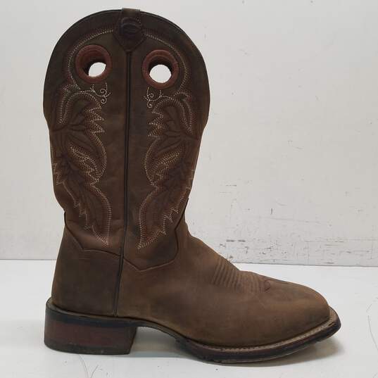 Dan Post Abram Square Toe Brown Leather Western Boots Men's Size 9.5D image number 1