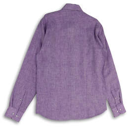 NWT Mens Purple Spread Collared Long Sleeve Button-Up Shirt Size M alternative image