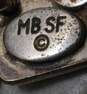 Artisan MBSF Signed Sterling Silver Dangle Earrings image number 5