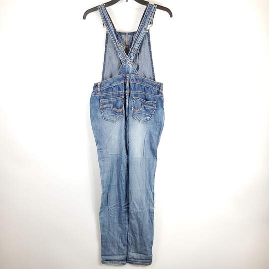 Hot Kiss Women Blue Washed Denim Overall Sz 5 NWT image number 2