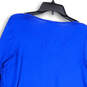 NWT Womens Blue Long Sleeve Scoop Neck Side Slit Pullover Tunic Top Size XL image number 4