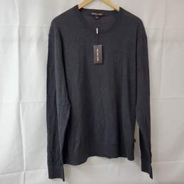 Michael Kors Cotton/Silk/Wool Gray Pullover Sweater LG NWT