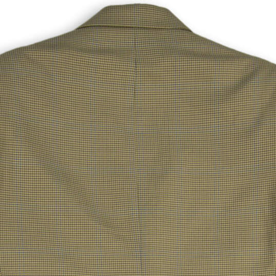 NWT Mens Tan Houndstooth Single Breasted Two Button Blazer Size 40 Reg image number 4
