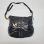Michael Kors Black Patent Leather Studded Crossbody Bag 14x12x2" image number 1