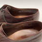 Men Brown Leather Wingtip Cap Toe Lace-Up Oxford Dress Shoes Size 10.5 image number 5