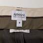 Womens Gray Low Rise Flat Front Straight Leg Formal Dress Pants Size 8 image number 3