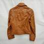 VTG Neto WM's Tan Leather Bomber Jacket Size 38 image number 2