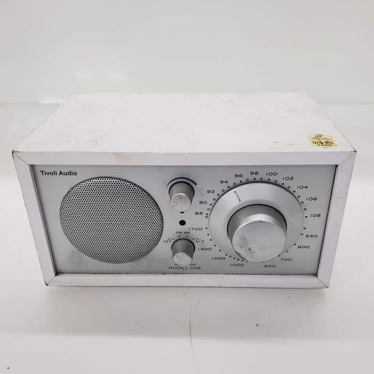 Tivoli Audio Model One AM FM Table Radio White Untested P/R image number 1