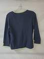 J. Crew Wool Blend Sweater Navy Blue & Green Size M image number 2
