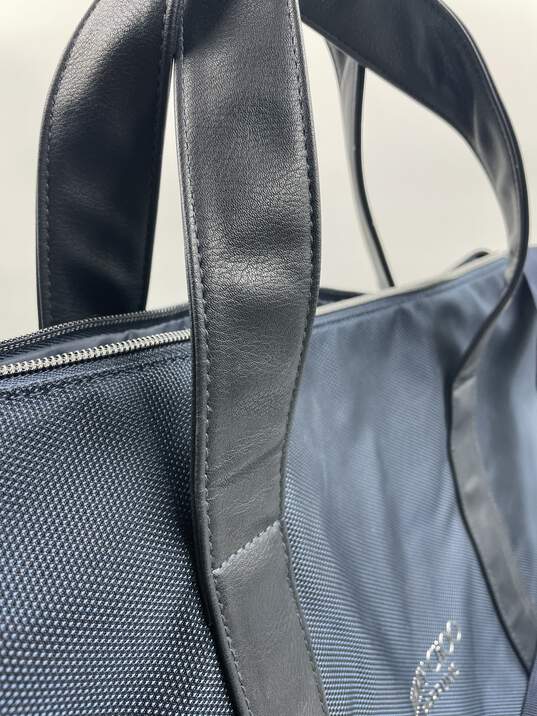 Buy the Authentic Jimmy Choo Parfums Blue Duffel Gym Bag | GoodwillFinds