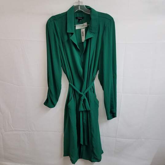 Torrid forest green belted shirt dress size 0 plus image number 1
