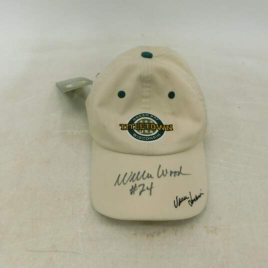 HOF Willie Wood Autographed Green Bay Packers Hat image number 1