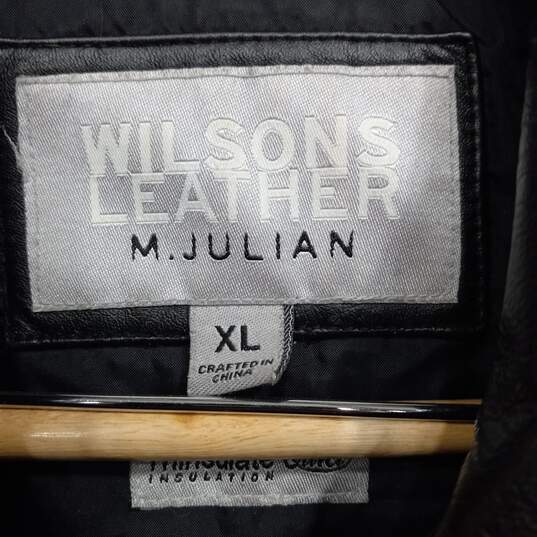 Men’s Wilsons Leather Full-Zip Leather Overcoat Sz XL image number 3