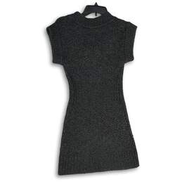 Armani Exchange Womens Black Silver Knitted Round Neck Sweater Dress Size XS alternative image