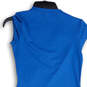 Womens Blue Surplice Neck Cap Sleeve Pullover Shift Dress Size XSP image number 4