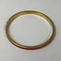 Designer Kate Spade Gold-Tone Red Enamel Round Shape Bangle Bracelet image number 3